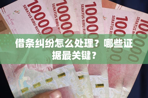 济南借条纠纷怎么处理？哪些证据最关键？