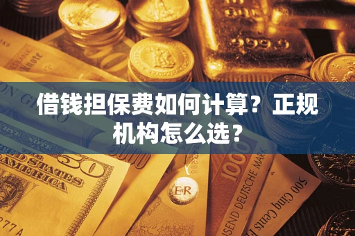 济南借钱担保费如何计算？正规机构怎么选？