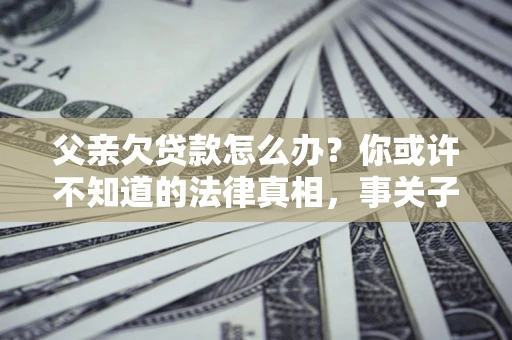 济南父亲欠贷款怎么办？你或许不知道的法律真相，事关子女未来