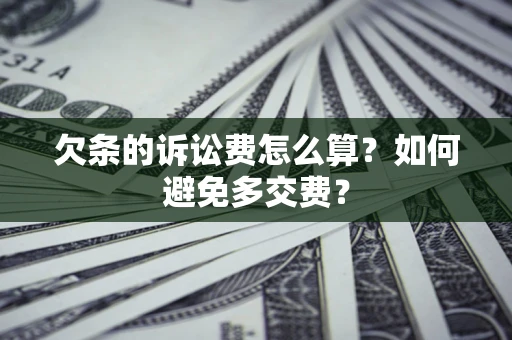 济南欠条的诉讼费怎么算？如何避免多交费？